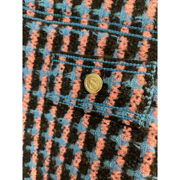 New Sandro $295 Gilo Plaid Tweed Shorts Sz 42 XL - Picture 8 of 9